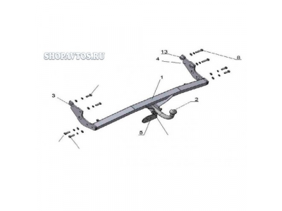 Фаркоп на Hyundai Getz хэтчбек 2003-2005гг. от AvtoS Фаркоп на Hyundai Getz хэтчбек 2003-2005гг.