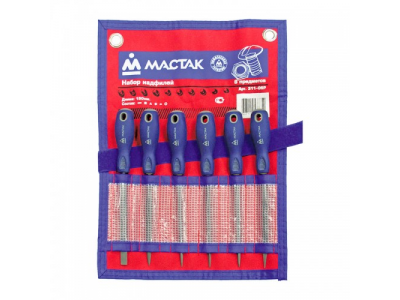 Набор надфилей, 6 предметов, МАСТАК