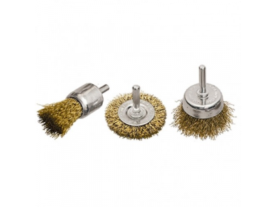 Набор щеток для дрели, 3 шт., 1 плоская, 50 мм, + 2