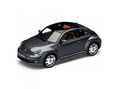 Модель автомобиля Volkswagen Beetle, Platinum Grey Metallic, Scale 1:43, артикул 5C1099300D7X